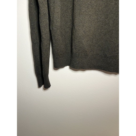 Perry Ellis Silk Wool Mock Neck Sweater Shirt Pullover Top Green Mens Large - Picture 12 of 13